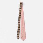 Multicolor Argyle Tie – Green Pink Brown Diamond Krawatte (Rückseite)