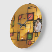 Multicolor Art Deco Design Ein Foto Uhr (Winkel)