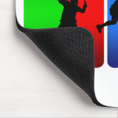Multicolor Badminton Emblem Mousepad (Ecke)