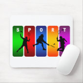 Multicolor Badminton Emblem Mousepad (Mit Mouse)