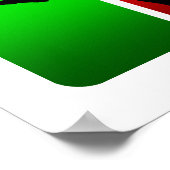 Multicolor-Baseball-Emblem Poster (Ecke)