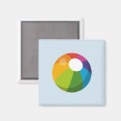 Multicolor Beach Ball Magnet (Vorderseite/Rückseite)