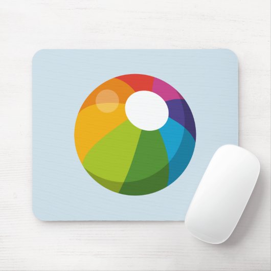 Multicolor Beach Ball Mousepad (Mit Mouse)