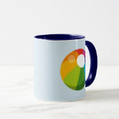 Multicolor Beach Ball Tasse (VorderseiteRechts)
