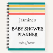 Multicolor Beachy Baby Shower Notizblock (Vorderseite)