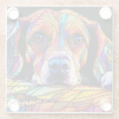 Multicolor Beagle Dog 178 Glasuntersetzer (Rückseite)