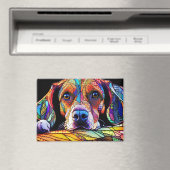 Multicolor Beagle Dog 178 Magnet (In Situ (Geschirrspüler))