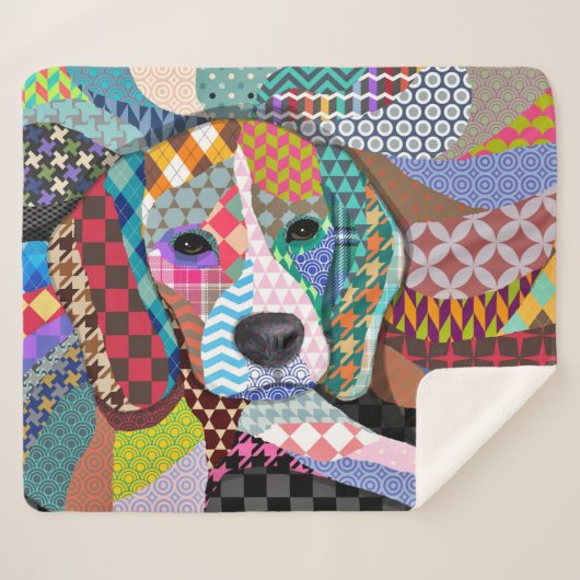 Multicolor Beagle Hund 161 Sherpadecke (Vorderseite (Horizontal))
