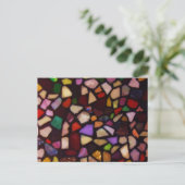 Multicolor Black Mosaic Postkarte (Stehend Vorderseite)