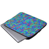 Multicolor Blue Abstrakt Swirl Laptopschutzhülle (Vorne Knopf)