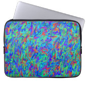 Multicolor Blue Abstrakt Swirl Laptopschutzhülle (Vorderseite)