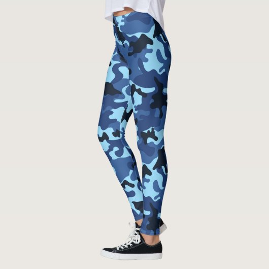 Multicolor Blue Camouflage Leggings (Links)