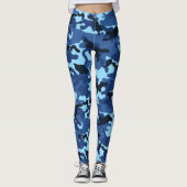Multicolor Blue Camouflage Leggings (Vorderseite)