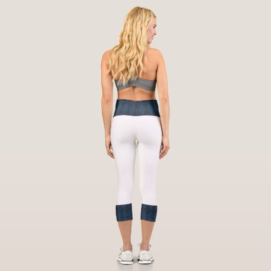 Multicolor Blue Diamond High Waisted Capris (Rückseite)