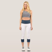 Multicolor Blue Diamond High Waisted Capris (Vorderseite)