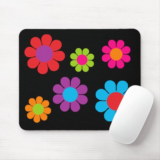 Multicolor-Blume-Power Mousepad (Mit Mouse)