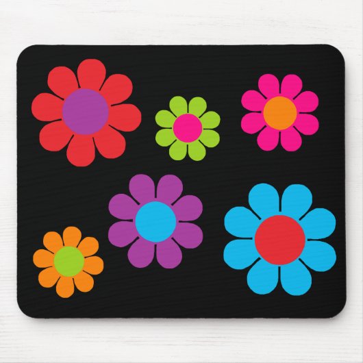 Multicolor-Blume-Power Mousepad (Vorne)