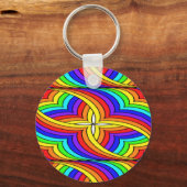 Multicolor-Blumendesign Schlüsselanhänger (Vorderseite)