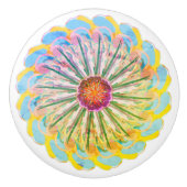 Multicolor Bohemische Keramik Keramikknauf (Vorderseite)