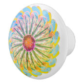 Multicolor Bohemische Keramik Keramikknauf (Rechts)