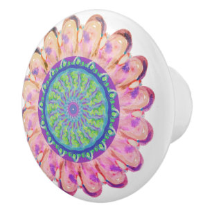 Multicolor Bohemische Keramik Keramikknauf