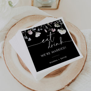 Multicolor Boho essen Drink Wir sind Verheiratet H Serviette