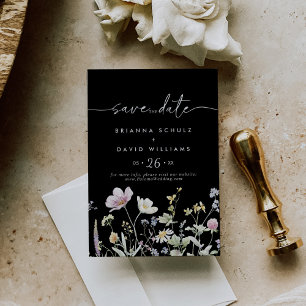 Multicolor Boho Fall Floral Wedding Save The Date