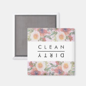 Multicolor Boho Florals Clean/Dirty Magnet (Vorderseite/Rückseite)