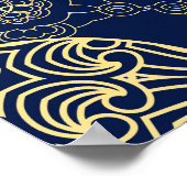 Multicolor Boho Schädelmuster Poster (Ecke)