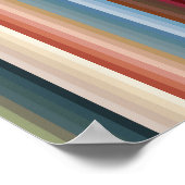 Multicolor Boho Streifen Poster (Ecke)
