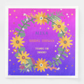 Multicolor Botanicals Brautparty Party Serviette (Vorderseite)