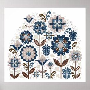 Multicolor Bouquets: Handgezeichnet Poster