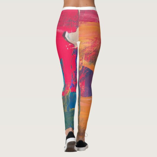 Multicolor-Bright-Muster Leggings (Rückseite)