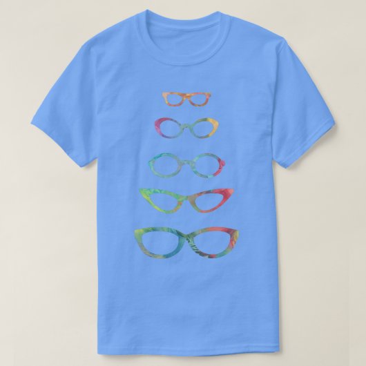 Multicolor-Brille 2 T-Shirt (Design vorne)