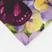 Multicolor Butterfly Aquarellbilder Fleecedecke (Ecke)
