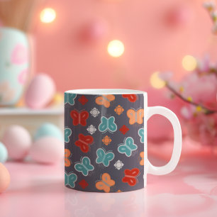 Multicolor Butterfly Kaffeetasse