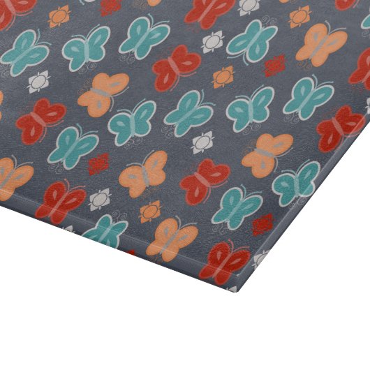 Multicolor Butterfly Schneidebrett (Ecke)