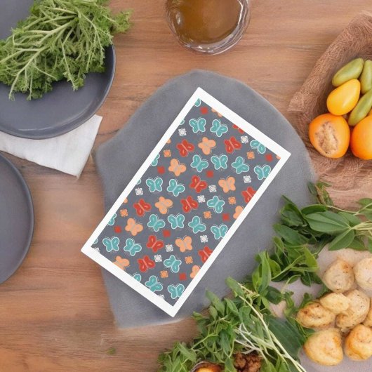 Multicolor Butterfly Serviette