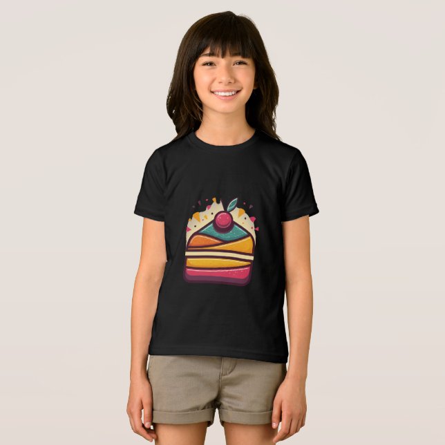 Multicolor Cake Design Bella+Leinwand Tri-Blend Shirt (Vorderseite Voll)