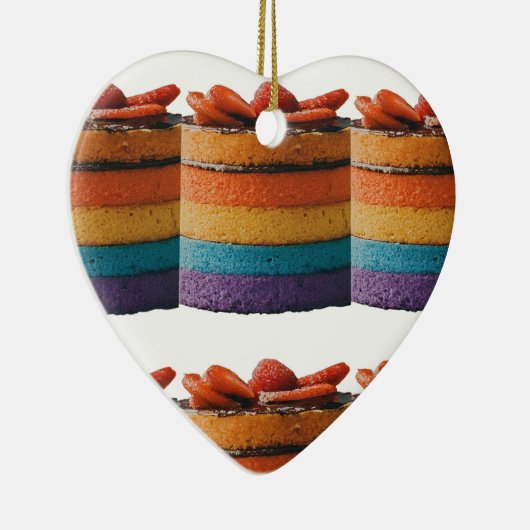 Multicolor Cake Design Keramik Ornament (Rechts)