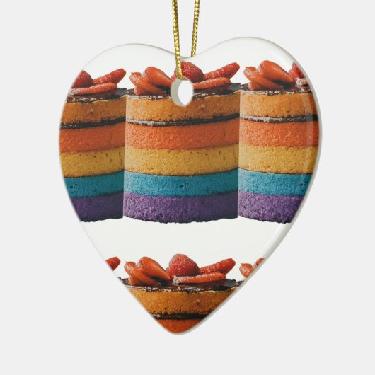 Multicolor Cake Design Keramik Ornament (Links)
