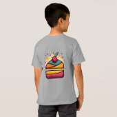 Multicolor Cake-Designed T-Shirt (Schwarz voll)
