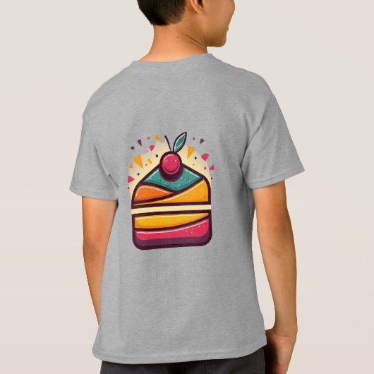 Multicolor Cake-Designed T-Shirt (Rückseite)