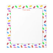 Multicolor Candy Bears Simple Notizblock (Vorderseite)