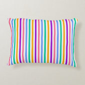 Multicolor Candy Stripe Dekokissen (Rückseite)