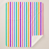 Multicolor Candy Stripe Sherpadecke (Vorderseite)