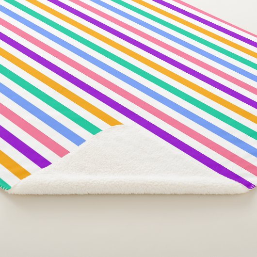 Multicolor Candy Stripe Sherpadecke (3/4)