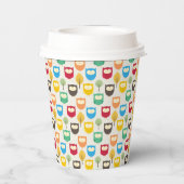 Multicolor-Cartoon-Papiertasse Pappbecher (Rückseite)