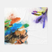 Multicolor Cat 610 Blume Fleecedecke (Vorderseite (Horizontal))