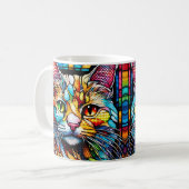 Multicolor Cat 708 Mosaiksteine aus festem Glas Kaffeetasse (Vorderseite Links)